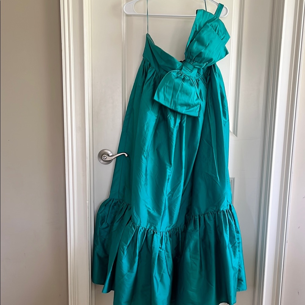 Anthropologie Teal Strapless Dress - Never Worn